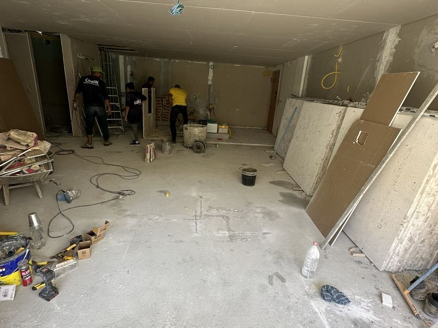 Ilhas do Lago — Execução de alvenaria e drywall